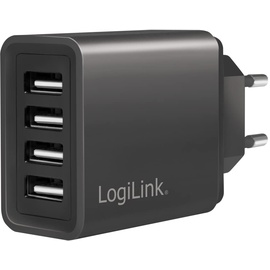 Logilink PA0211 Ladegerät für Mobilgeräte Smartphone, Tablet schwarz AC Indoor