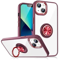 Schutz Handy Hülle für Apple iPhone 15 Plus Case Cover Ring Halter Bumper Etuis