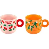 Bialetti Kaffeetasse 0,3 l Bunt 2 St.