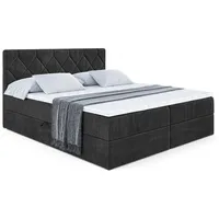 Altdecor Boxbett, Schwarz, Höhe ca. 20 cm, 120x200 cm,