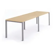 Rocada Mehrfacharbeitstisch Total BxTxH 320x80x73cm Gestell grau Platte Melamin buche