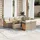 vidaXL Garten-Sofagarnitur 9-tlg. Loungeset beige
