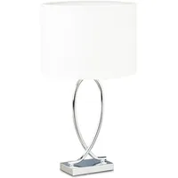 Relaxdays Tischlampe Silber