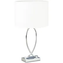 Relaxdays Tischlampe Silber