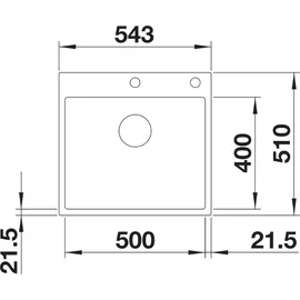Blanco Subline 500-IF/A SteelFrame weiß + Excenterbetätigung + InFino