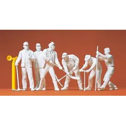 PREISER 45182 G Gleisbauarbeiter. 6 Figuren