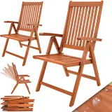 CASARIA Vanamo Gartenstuhl 55 x 70 x 106 cm braun klappbar 2 St.