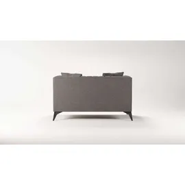 Home Affaire Loveseat HOME AFFAIRE "MATTHEW Loungesessel, Maße B/T/H: 130/86/74 cm", grau (taupe), B:130cm H:74cm T:86cm, 100% Polyester, Sessel, incl. Zierkissen, feine Steppung im Rücken, belastbar bis 200kg