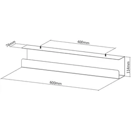 Value Kabelkanal, Untertischmontage, schwarz