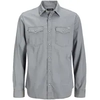 JACK & JONES Essential Sheridan Langarmhemd Light Grey Denim XL