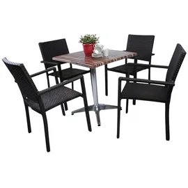 Garden Pleasure Tischgestell Brenta 66 cm x 66 cm Aluminium silber