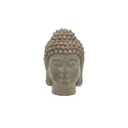 Deko Buddhakopf , braun , Magnesia , Maße (cm): B: 20 H: 31 T: 21