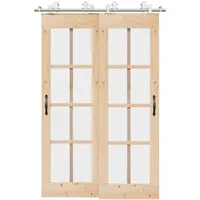 vidaXL Schiebetür-beschlagsatz 183 Cm Edelstahl Silbern - Vidaxl