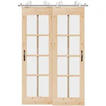 vidaXL Schiebetür-beschlagsatz 183 Cm Edelstahl Silbern - Vidaxl