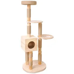 VOSS.pet Kratzbaum Simba - Premium Massivholz Katzenkratzbaum