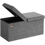 DEUBA Sitzbank Polsterbank Dunkelgrau 80 x 40 x 40 cm