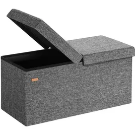 DEUBA Sitzbank Polsterbank Dunkelgrau 80 x 40 x 40 cm