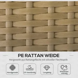 Outsunny Rattan Set 3-tlg. Kaffee