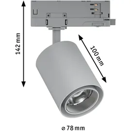 Paulmann ProRail3 LED Schienenspot Kratos 36° 3100lm 25W 4000K 230V Silber