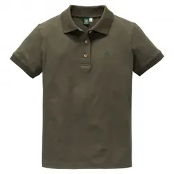OS Trachten Damen Poloshirt Stickmotiv Hirsch, 2XL