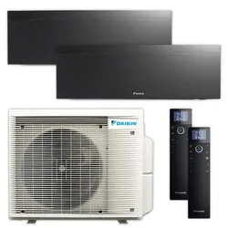 DAIKIN Klima-Set Emura 3 | FTXJ20+FTXJ20 | mattschwarz | 2,0 kW + 2,0 kW