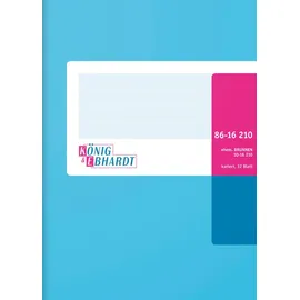 KÖNIG & EBHARDT Geschäftsbuch mit Kartoneinband A6 kariert - 32 Blatt grau, 10.5x14.8 cm