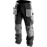 NEO TOOLS Profi Arbeitshose Multifunktion Bundhose, Sicherheitshose, Oxford-Stoffverstärkungen, verstärkte Taschen, Dreifachnähte, Kniepolsterlöcher, Berufsbekleidung Hose Gr. 56 (XL) - 56