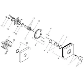 Hansgrohe AXOR Starck ShowerSelect Duschthermostat eckig für 1 Verbraucher Polished Red Gold 36718300