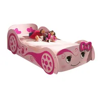 58aufmkessel Autobett, Rosa, Holzwerkstoff, 90x200 cm, Kinder- & Jugendzimmer, Kindermöbel, Kinderbetten, Spielbetten