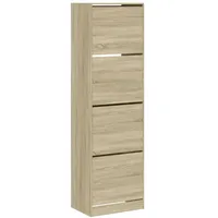 VidaXL Schuhschrank mit 4 Klappen Sonoma-Eiche 60x42x204 cm