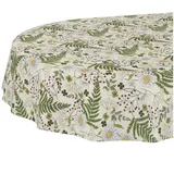 ANRO Tischdecke abwaschbar Tischtuch Baumwolle Polyester wasserabweisend (Einzelstück 1-tlg), Schmutzabweisend Garten Grün Oval 180x140cm grün Oval | 140 cm x 180 cm