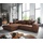 DeLife Eckcouch Violetta 300 x 220 cm Lederimitat Braun Recamiere variabel