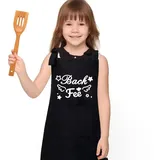 LuxusKollektion Kochbesteck-Set Kinderschürze Mädchen Baumwolle personalisiert verstellbar Back Fee
