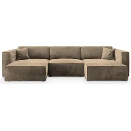 masseno Ecksofa SARMO M Polyester 3-Sitzer Beige