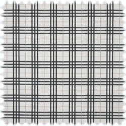 AKTION Jacquard Flachgewebe Möbelstoff Cuadrados Schwarz / Weiß