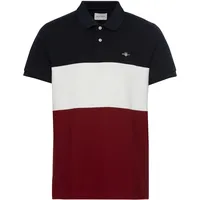 GANT Poloshirt »BLOCK STRIPE KA RUGGER«, dreiteiliger Farbmix für modernen Look Gant EVENING BLUE