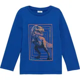 S.Oliver - Longsleeve mit Dino-Print, Kinder, blau, 128/134