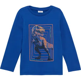 S.Oliver - Longsleeve mit Dino-Print, Kinder, blau, 128/134