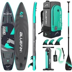 Aufblasbare Paddleboard-Reihe Cruise Carbon SCHWARZ 12' (3.66 m)