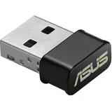 Asus USB-AC53 Nano, Kabellos, USB, WLAN, Wi-Fi 5 (802.11ac), 867 Mbit/s, Schwarz, Edelstahl