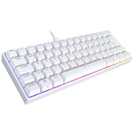 Corsair K65 RGB MINI 60% Mechanische Gaming-Tastatur (Anpassbare RGB-Beleuchtung einzelner , CHERRY MX SPEED-Tasten, PBT-Double-Shot-Tastenkappen, AXON-Technologie) QWERTZ, Weiß