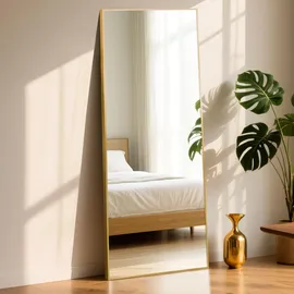 ABXMAS Standspiegel 180 x 76 cm Gold