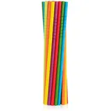 250 bunte flexible Papier Strohhalme Trinkhalme