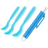 LuxusKollektion Zeckenpinzette Zeckenentferner Set 3er Hunde Katze Zeckenhaken Zeckenzange Navy Blau