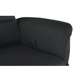 HIMOLLA Sofa Leder 2-Sitzer Schwarz