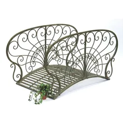 DanDiBo Brücke aus Metall JC150106 Gartenbrücke 150 cm Metallbrücke Teichbrücke Steg