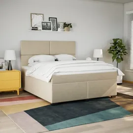 vidaXL Boxspringbett 180 x 200 cm Creme