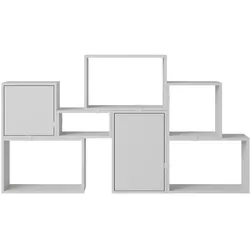 Muuto Stacked Storage Bookcase - Configuration 6, grau