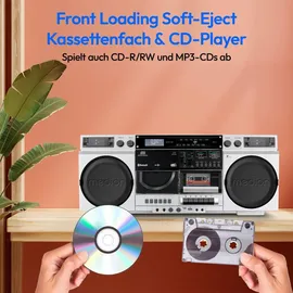 Medion LIFE P66538 Retro-Boombox silber