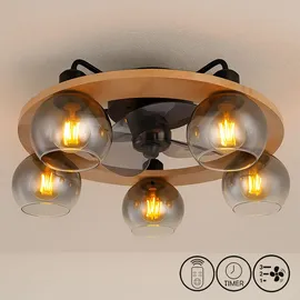 GLOBO Deckenventilator 55 cm Holz Grau